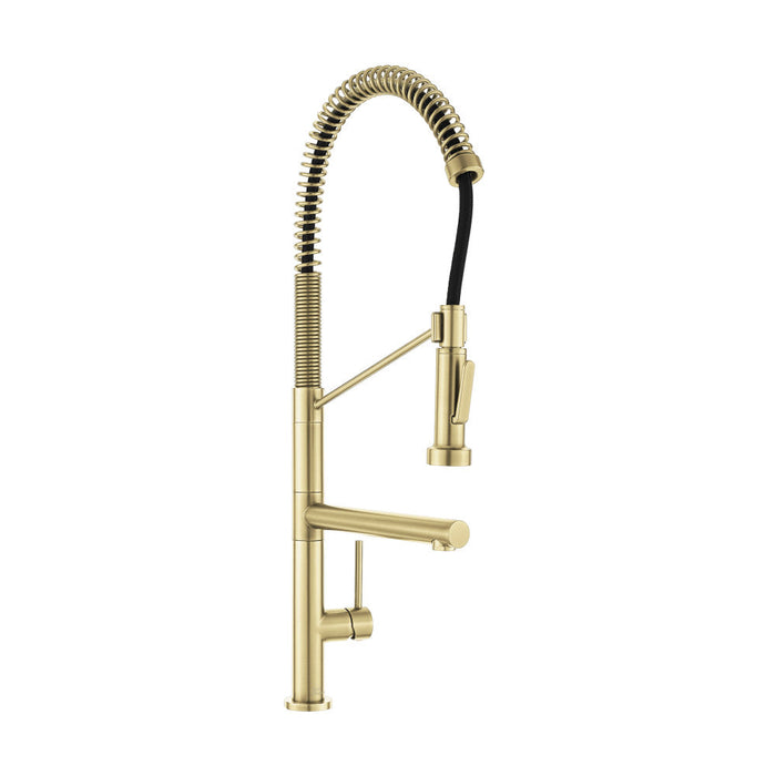 Swiss Madison Nouvet Single Handle, Pull-Down Kitchen Faucet with Pot Filler in Brushed Gold