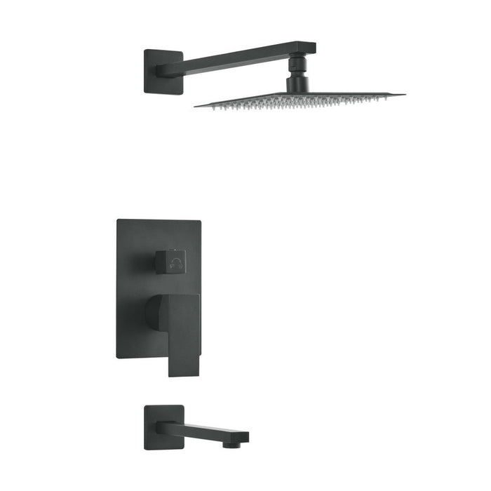 Swiss Madison Concorde Single-Handle 1-Spray Tub and Shower Faucet in Matte Black (Valve Included)