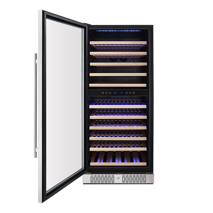 Empava 55" Tall Dual Zone 100 Bottle Wine Fridge EMPV-WC06D