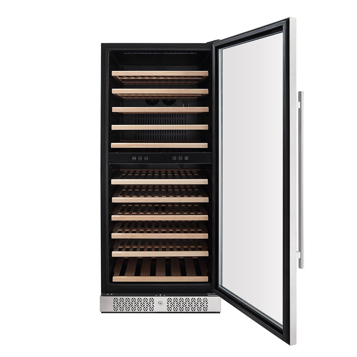 Empava 55" Tall Dual Zone 100 Bottle Wine Fridge EMPV-WC06D