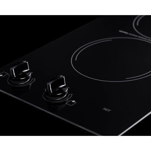 Summit 12" Wide 115V 2-Burner Radiant Cooktop CR2110B