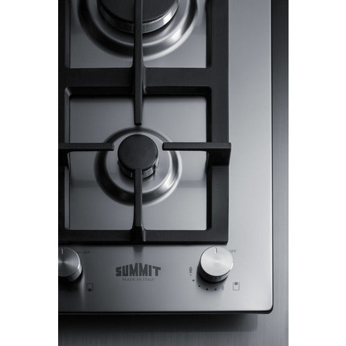 Summit 12" Wide 2-Burner Gas Cooktop In Stainless Steel GCJ2SS