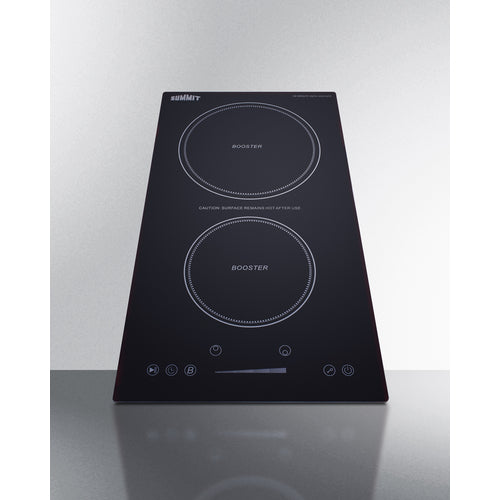 Summit 12" Wide 208-240V 2-Zone Induction Cooktop Induction Cooktop With Safety Shutoff SINCH230V2B