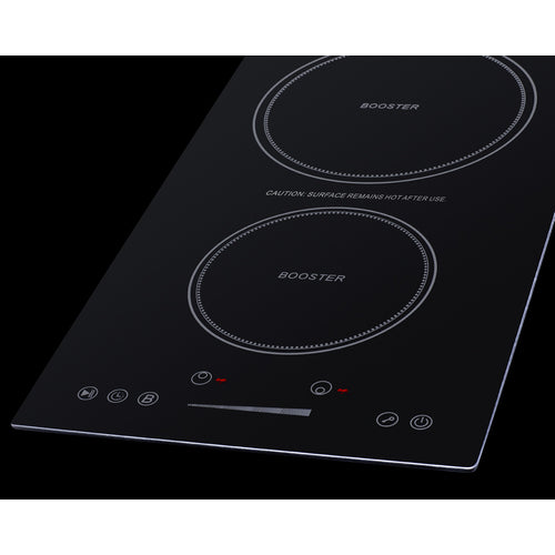 Summit 12" Wide 208-240V 2-Zone Induction Cooktop Induction Cooktop With Safety Shutoff SINCH230V2B