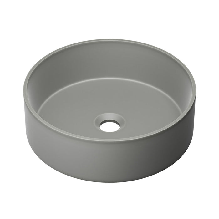 Swiss Madison Lisse 14.5" Round Concrete Vessel Bathroom Sink in Dark Grey - SM-VSC110E