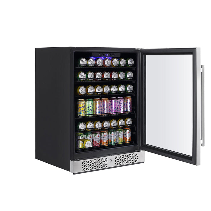 Empava 24 Inch Freestanding & Under Counter Beverage Fridge EMPV-BR02S