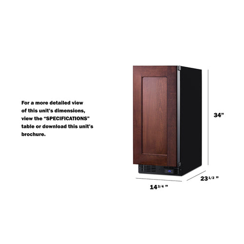 Summit 15" Built-In All-Freezer (Panel Not Included) SCFF1533BIF