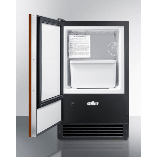 Summit 15 lb. Drain-Free Built-In Icemaker (Panel Not Included) BIM26IFLHD