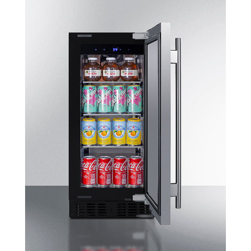 Summit 15" Wide Built-In All-Refrigerator, ADA Compliant ASDS1523