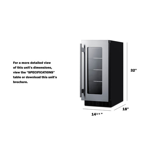 Summit 15" Wide Built-In Beverage Center, ADA Compliant ASDG1521