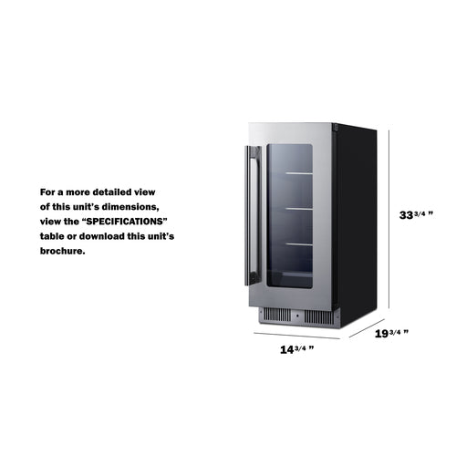 Summit 15" Wide Built-In Beverage Center SDHG1533