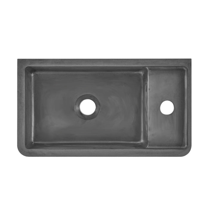 Swiss Madison Lisse 16" Rectangle Concrete Wall-Mount Bathroom Sink in Dark Grey - SM-WSC111E