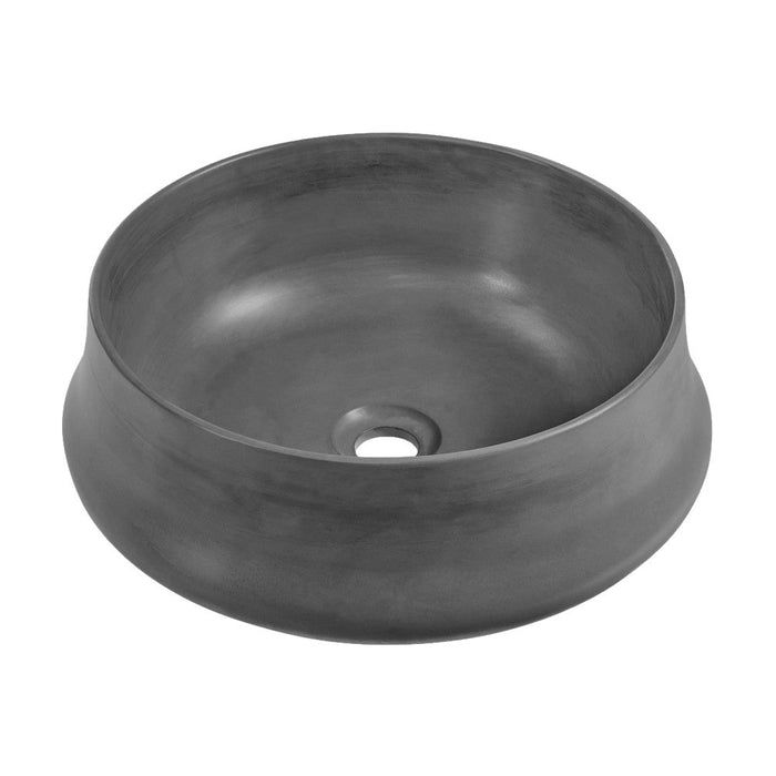 Swiss Madison Lisse 17.5" Round Concrete Vessel Bathroom Sink in Dark Grey - SM-VSC111E