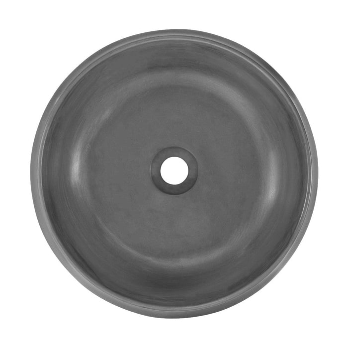 Swiss Madison Lisse 17.5" Round Concrete Vessel Bathroom Sink in Dark Grey - SM-VSC111E