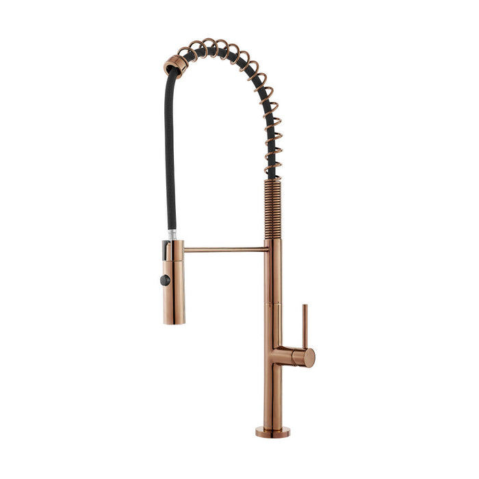 Swiss Madison Chalet Single Handle, Pull-Down Kitchen Faucet in Rose Gold
