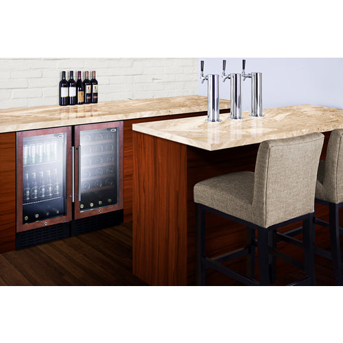 Summit 18" Wide Built-In Beverage Center (Panel Not Included) SCR1841BPNR