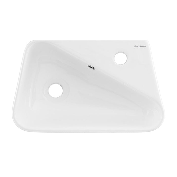 Swiss Madison Plaisir 18 x 11 Ceramic Wall Hung Sink with Right Side Faucet Mount - SM-WS312