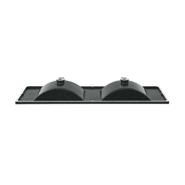 Swiss Madison 48" Ceramic Vanity Top Double Basins in Matte Black with 3 Holes