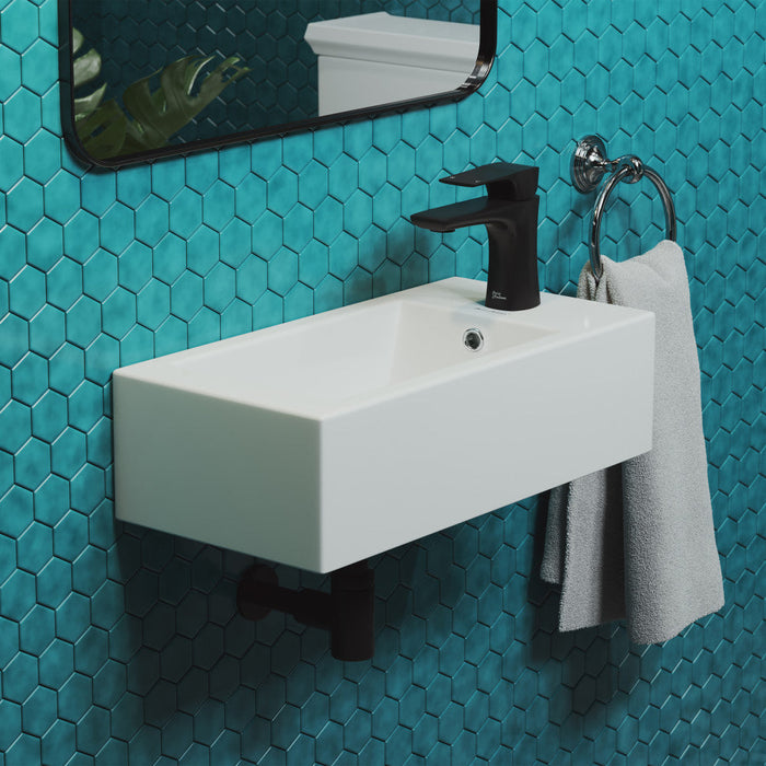 Swiss Madison Voltaire 19.5 x 10 Rectangular Ceramic Wall Hung Sink with Right Side Faucet Mount - SM-WS316