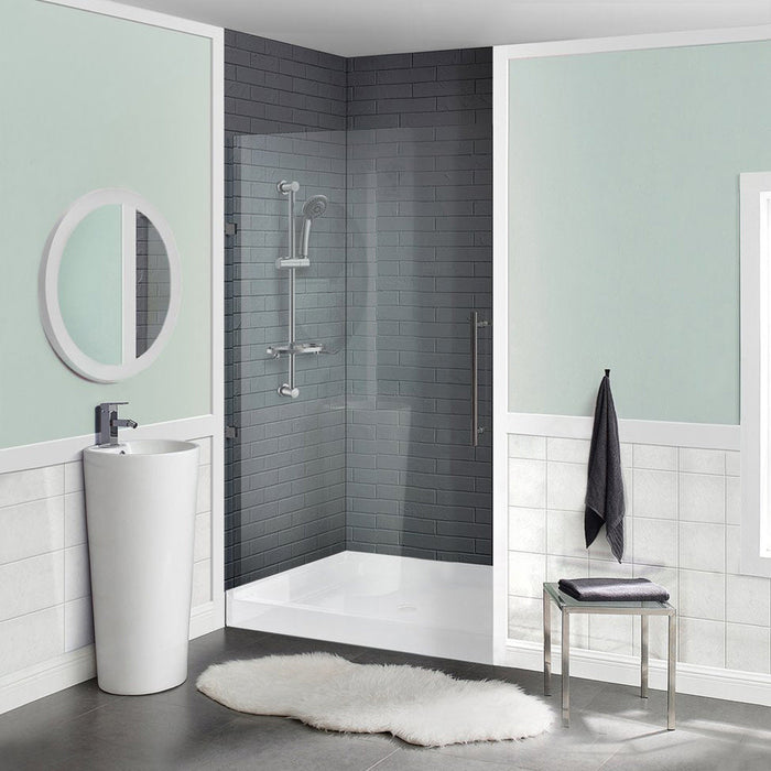 Swiss Madison Voltaire 42" x 36" Acrylic White, Single-Threshold, Center Drain, Shower Base