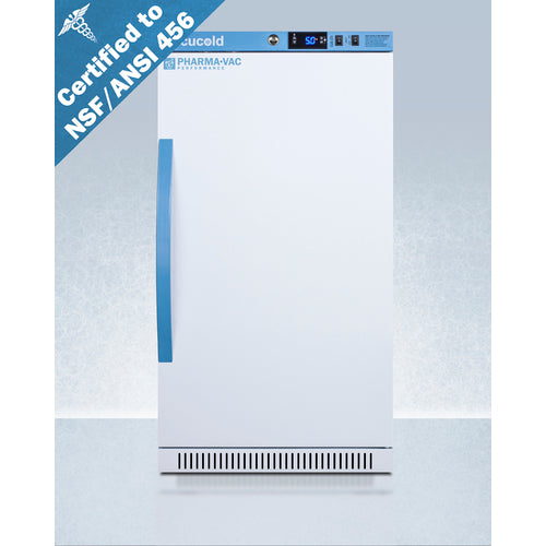 Summit 2.83 Cu.Ft. ADA Height Vaccine Refrigerator, Certified to NSF/ANSI 456 Vaccine Storage Standard ARS32PVBIADA456