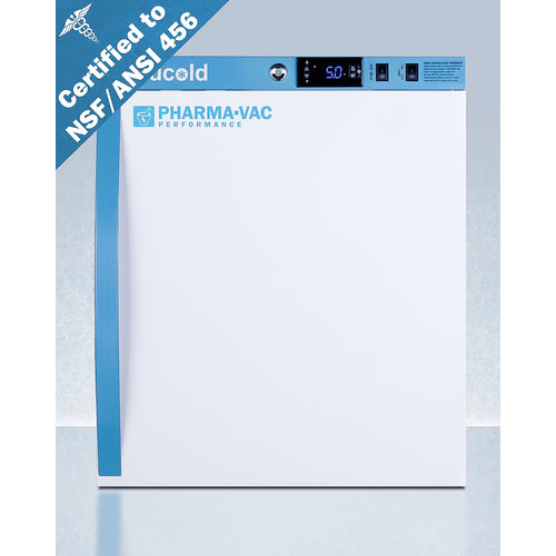 Summit 2 Cu.Ft. Compact Vaccine Refrigerator, Certified to NSF/ANSI 456 Vaccine Storage Standard ARS2PV456