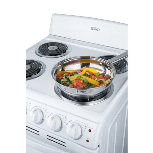 Summit 20" Wide Electric Coil Range RE203W