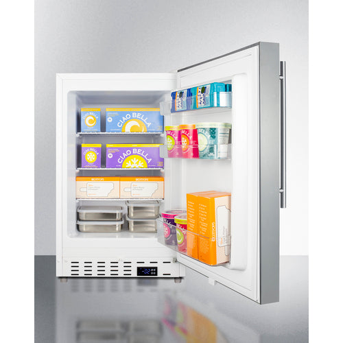 Summit 21" Wide Built-In All-Freezer, ADA Compliant ALFZ36SSHV