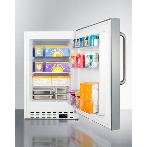 Summit 21" Wide Built-In All-Freezer, ADA Compliant ALFZ36SSTB