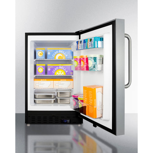 Summit 21" Wide Built-In All-Freezer, ADA Compliant ALFZ37BCSS