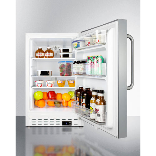 Summit 21" Wide Built-In All-Refrigerator, ADA Compliant ALR46WCSS