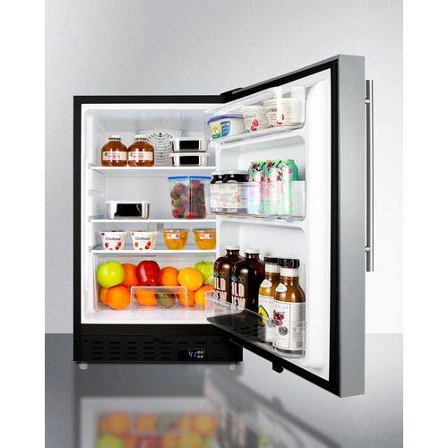 Summit 21" Wide Built-In All-Refrigerator, ADA Compliant ALR47BCSSHV