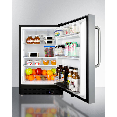 Summit 21" Wide Built-In All-Refrigerator, ADA Compliant ALR47BSSTB