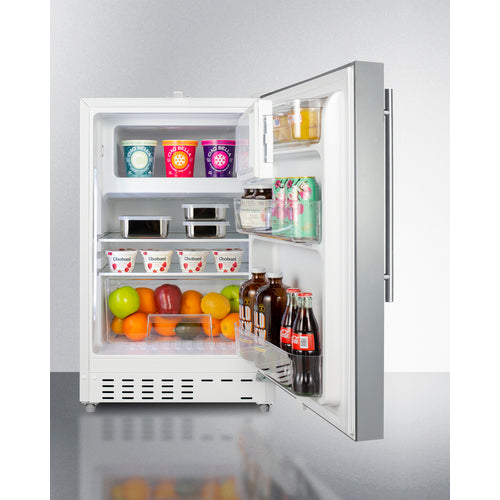 Summit 21" Wide Built-in Refrigerator-Freezer, ADA Compliant ALRF48SSHV