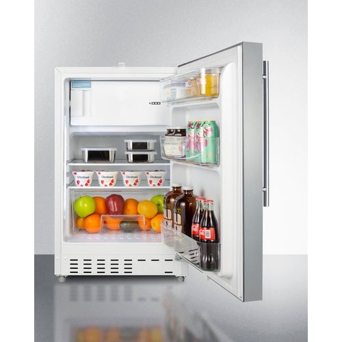 Summit 21" Wide Built-in Refrigerator-Freezer, ADA Compliant ALRF48SSHV