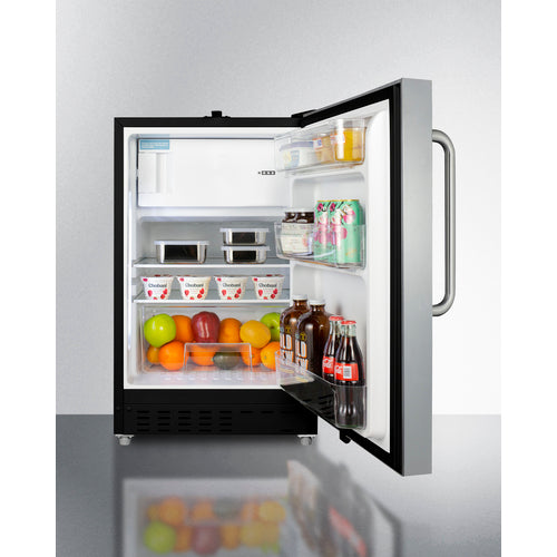 Summit 21" Wide Built-in Refrigerator-Freezer, ADA Compliant ALRF49BCSS