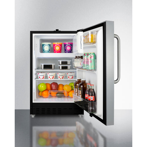 Summit 21" Wide Built-in Refrigerator-Freezer, ADA Compliant ALRF49BCSS