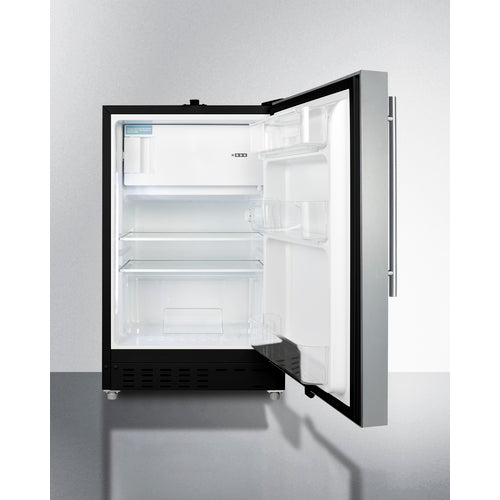 Summit 21" Wide Built-in Refrigerator-Freezer, ADA Compliant ALRF49BSSHV