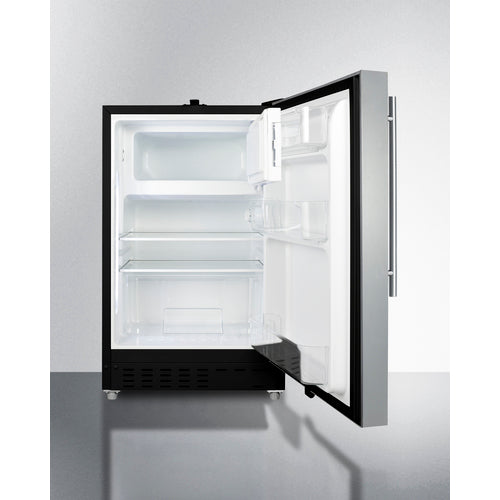 Summit 21" Wide Built-in Refrigerator-Freezer, ADA Compliant ALRF49BSSHV