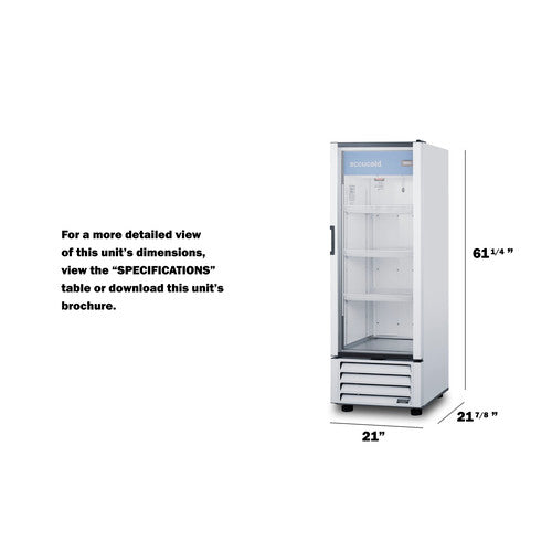 Summit 21" Wide Commercial Beverage Refrigerator SCR801G