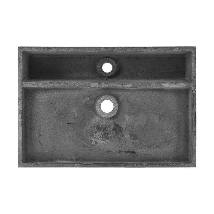 Swiss Madison Lisse 23.5" Rectangle Concrete Vessel Bathroom Sink in Dark Grey - SM-VSC103E