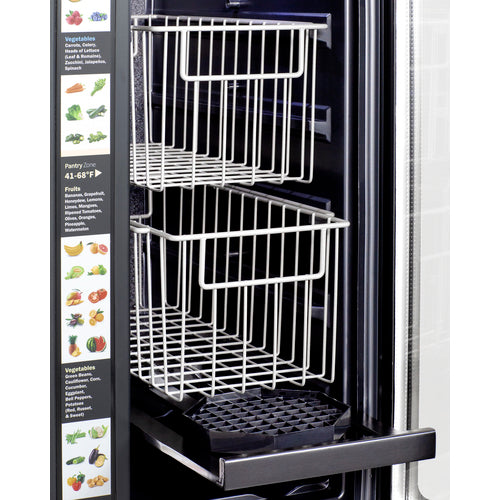 Summit 24" Built-In Dual-Zone Produce Refrigerator, ADA Compliant ALFD24WBVCSSPANTRY