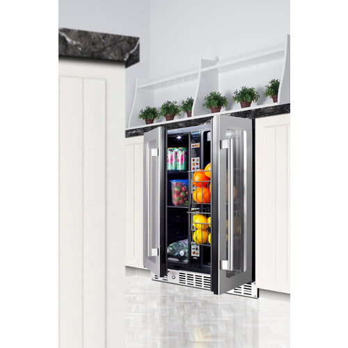 Summit 24" Built-In Dual-Zone Produce Refrigerator, ADA Compliant ALFD24WBVCSSPANTRY