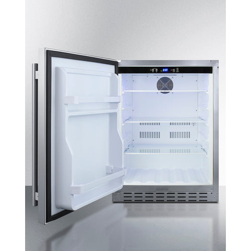 Summit 24" Built-In Outdoor Refrigerator, ADA Compliant AL55OSCSSLHD