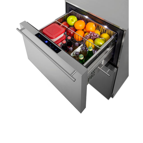 Summit 24" Wide 2-Drawer All-Refrigerator, ADA Compliant ADRD241CSS