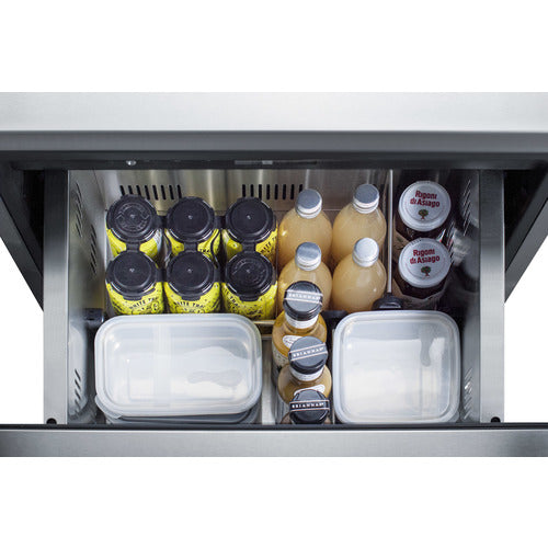 Summit 24" Wide 2-Drawer All-Refrigerator, ADA Compliant ADRD24