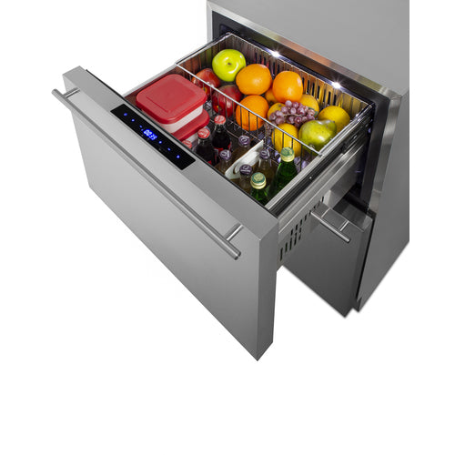 Summit 24" Wide 2-Drawer Refrigerator-Freezer SPRF34D