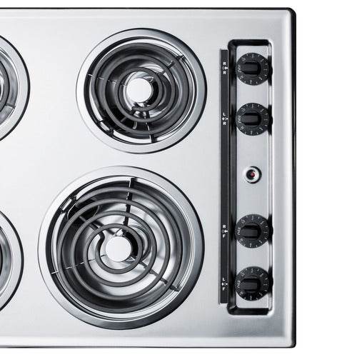 Summit 24" Wide 230V 4-Burner Coil Cooktop ZEL03