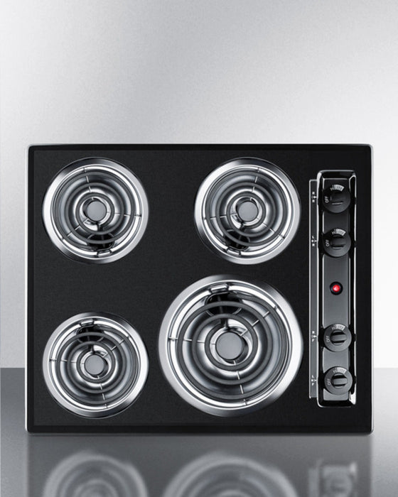 Summit 24" Wide 4-Burner Coil Cooktop TEL03