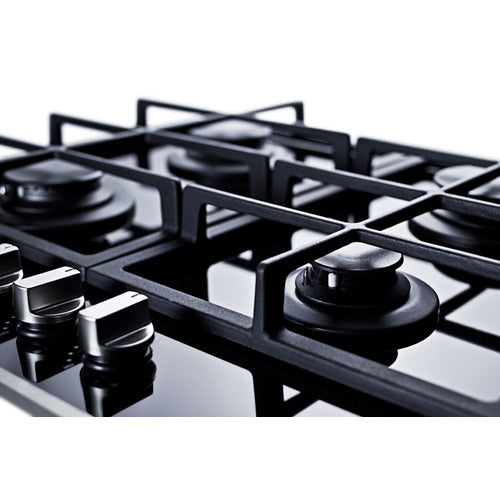 Summit 24" Wide 4-Burner Gas Cooktop GC424BGL